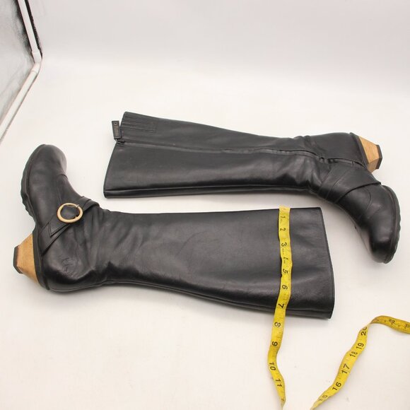 John Fluevog Tall Boots Women's Size 9 Black Leather - Picture 6 of 12